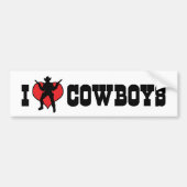 I Liebe Cowboys Autoaufkleber (Vorne)