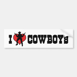 I Liebe Cowboys Autoaufkleber