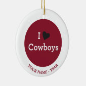 I Liebe-Cowboys Keramik Ornament (Rechts)
