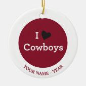 I Liebe-Cowboys Keramik Ornament (Vorne)