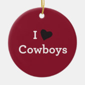 I Liebe-Cowboys Keramikornament (Vorne)
