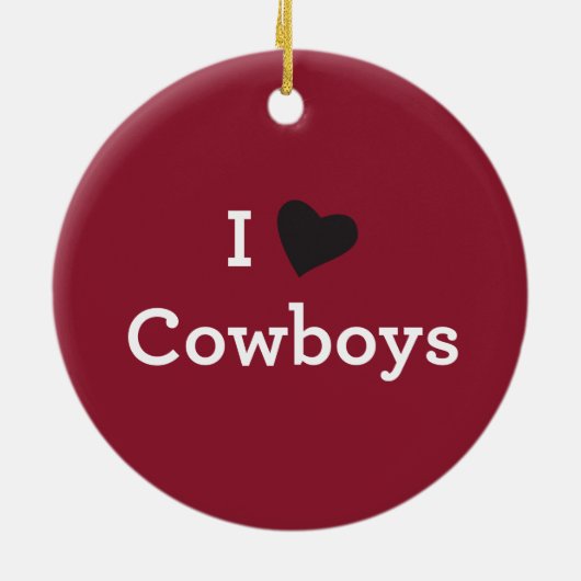I Liebe-Cowboys Keramikornament (Hinten)