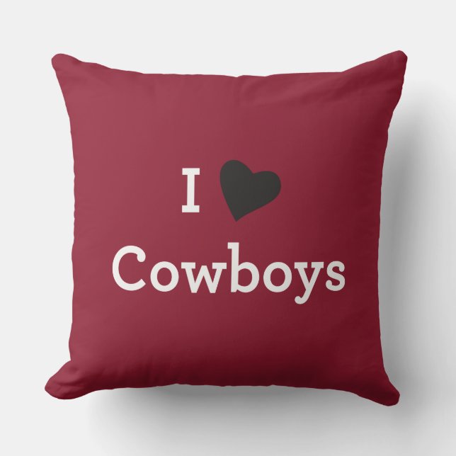 I Liebe-Cowboys Kissen (Vorderseite)