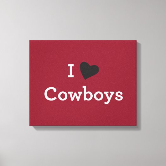 I Liebe Cowboys Leinwanddruck (Vorderseite)