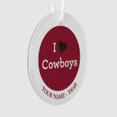 I Liebe-Cowboys Ornament (Vorderseite)