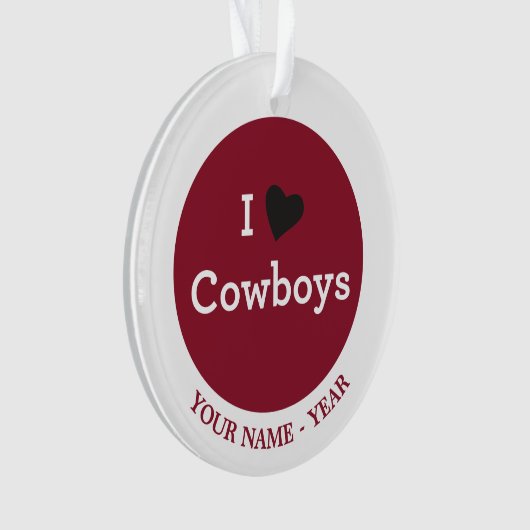 I Liebe-Cowboys Ornament (Vorderseite)