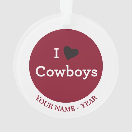 I Liebe-Cowboys Ornament (Rückseite)