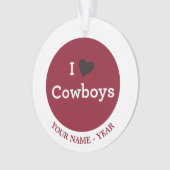 I Liebe-Cowboys Ornament (Vorderseite)