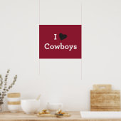 I Liebe Cowboys Poster (Küche)