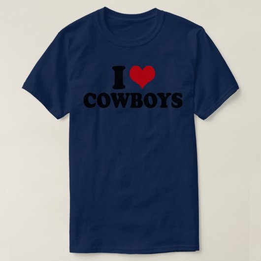 I Liebe Cowboys T-Shirt (Design vorne)