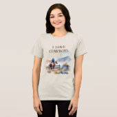 I Liebe Cowboys Tri-Blend Shirt (Vorderseite voll)