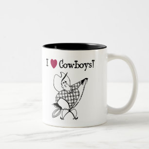 I Liebe Cowboys Zweifarbige Tasse