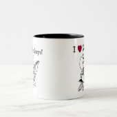 I Liebe Cowboys Zweifarbige Tasse (Mittel)