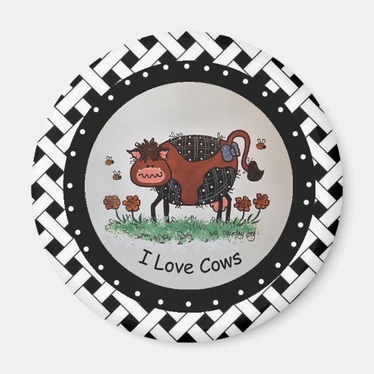 I Liebe Cows Magnet (Vorne)