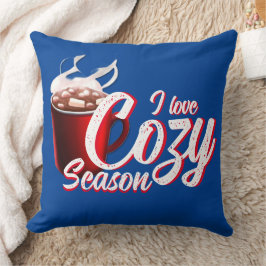 I Liebe Cozy Season Blue Kissen
