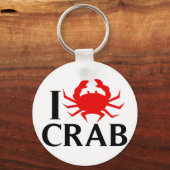 I Liebe Crab Schlüsselanhänger (Vorderseite)