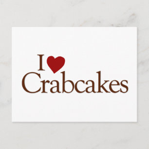 I Liebe Crabcakes Postkarte