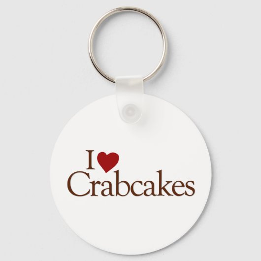 I Liebe Crabcakes Schlüsselanhänger (Vorderseite)
