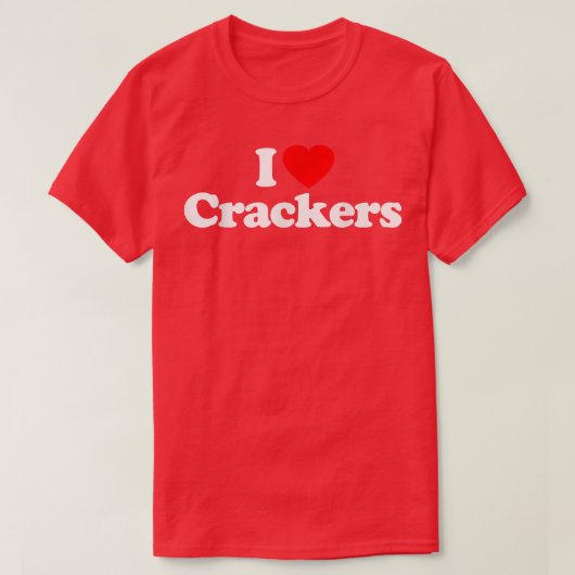 I Liebe Crackers Herz Funny T-Shirt (Design vorne)