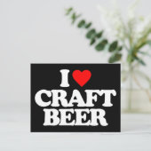 I LIEBE CRAFT BIER POSTKARTE (Stehend Vorderseite)