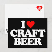 I LIEBE CRAFT BIER POSTKARTE (Vorne/Hinten)