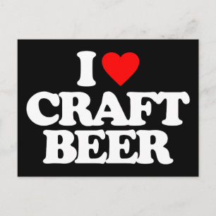 I LIEBE CRAFT BIER POSTKARTE