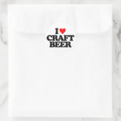 I LIEBE CRAFT BIER RUNDER AUFKLEBER (Tasche)