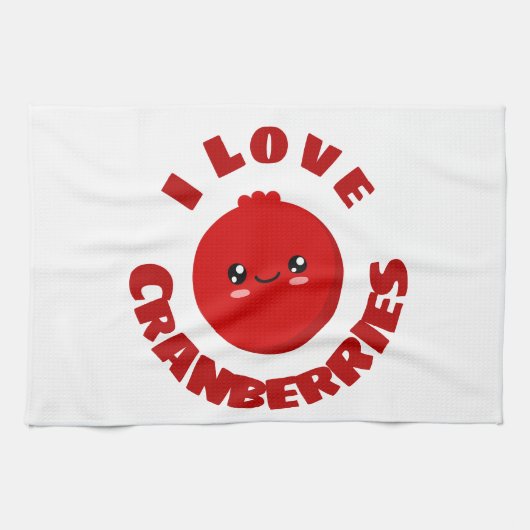 I Liebe Cranberries Geschirrtuch (Horizontal)