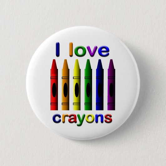 I Liebe Crayons Button Back Button (Vorderseite)