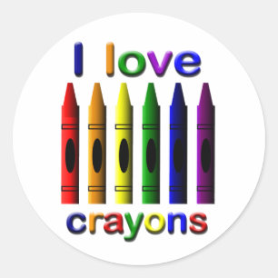 I Liebe Crayons Sticker