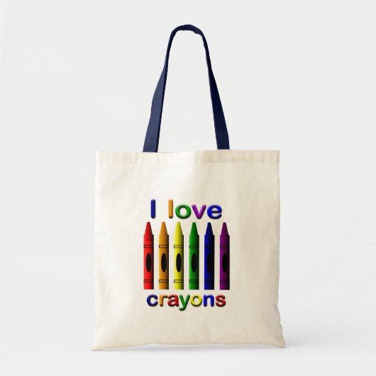 I Liebe Crayons Tote Bag Tragetasche (Vorne)