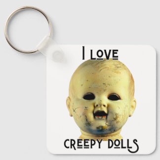 I Liebe Creepy Dolls - Puppenkopf Schlüsselanhänger