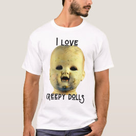 I Liebe Creepy Dolls - Puppenkopf T-Shirt