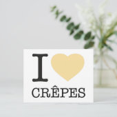 I LIEBE CREPES POSTKARTE (Stehend Vorderseite)