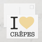 I LIEBE CREPES POSTKARTE (Vorne/Hinten)