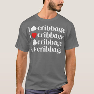 I Liebe Cribbage Shirt Frauenkartenspielerin Maus