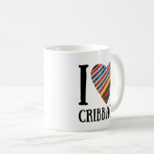 I Liebe Cribbbage - Herz Kaffeetasse (VorderseiteRechts)