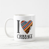 I Liebe Cribbbage - Herz Kaffeetasse (Links)