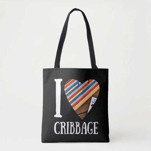 I Liebe Cribbbage Tasche (Vorderseite)