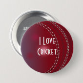 I Liebe Cricket Button (Vorne & Hinten)