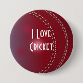 I Liebe Cricket Button (Vorderseite)