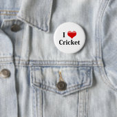 I Liebe Cricket Button (Beispiel)