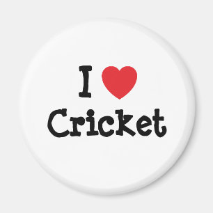 I Liebe Cricket-Herz-Brand-Brand personalisiert Magnet