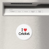 I Liebe Cricket-Herz-Brauch personalisiert Magnet (In Situ (Geschirrspüler))