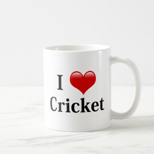 I Liebe Cricket Kaffeetasse (Rechts)