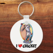 I Liebe Cricket Schlüsselanhänger (Vorderseite)