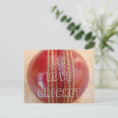 I Liebe Cricket-Spiel Produkt-Postkarte anpassen Postkarte (Stehend Vorderseite)