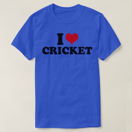 I Liebe Cricket T-Shirt (Design vorne)