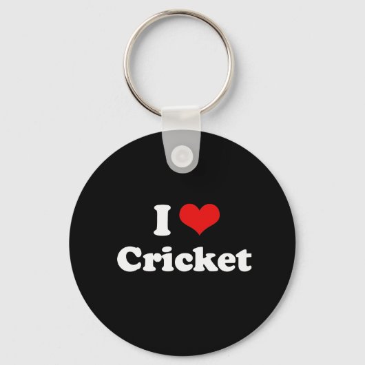 I Liebe Cricket Tshirt Schlüsselanhänger (Vorderseite)