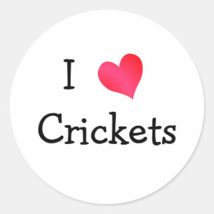 I Liebe Crickets Runder Aufkleber